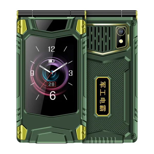 6800mAh 2-SIM 4G Rugged Dual Screen Large Fonts Mobile Phone