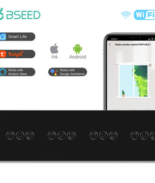 Bseed Alloy Multi Gang Roller Shutter APP Control Wifi Switch