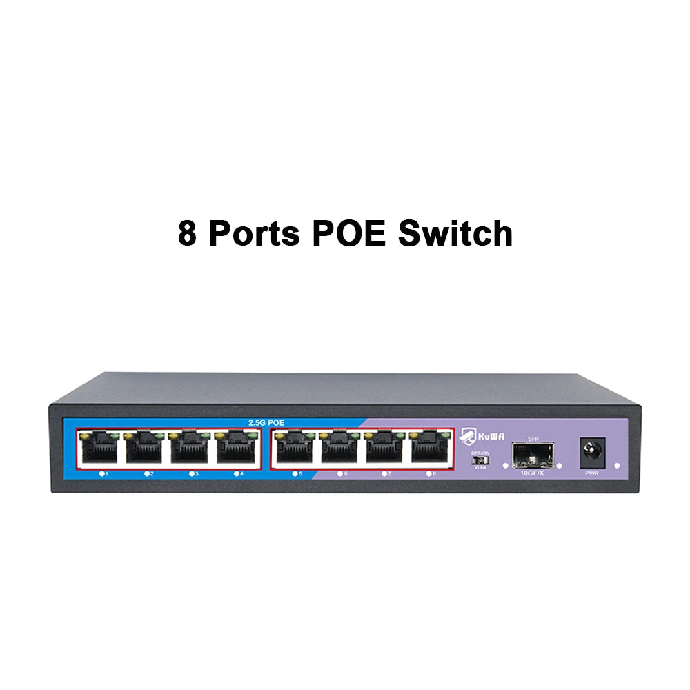 2.5G Ethernet Switch Network Switch CCTV Security IP Camera