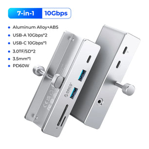 10Gbps Aluminum Alloy USB 3.2 Type-C Hub Fast Reading TF Card