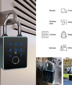 Aluminium Alloy Fingerprint Waterproof Reversible Door Lock