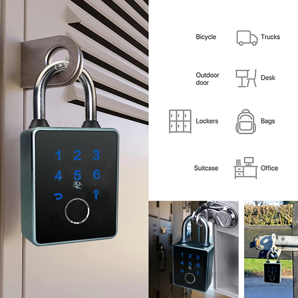 Aluminium Alloy Fingerprint Waterproof Reversible Door Lock