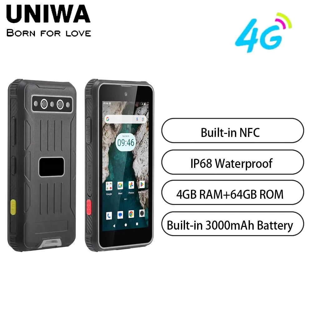 3000mAh 4.0" 64GB Android R4-Plus Rugged Smartphone