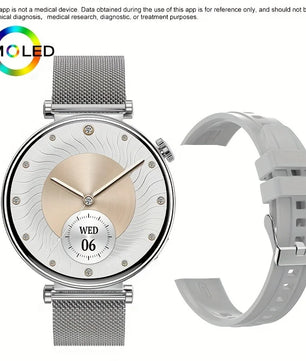 Alloy Waterproof Amoled Full Touch Screen Android Round Smartwatch