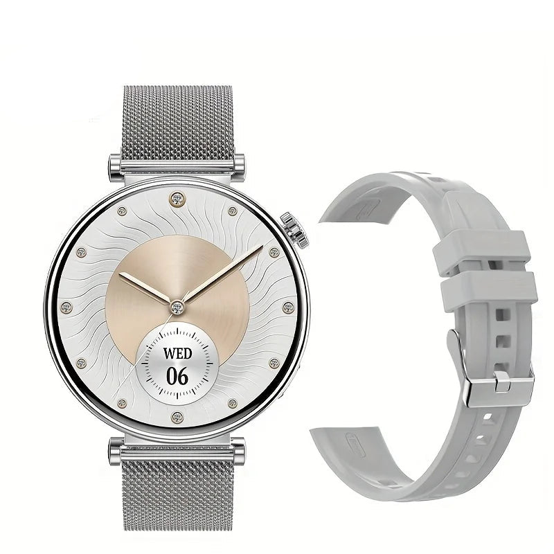 Silica Gel Waterproof Android Round Shape Bluetooth Smartwatch