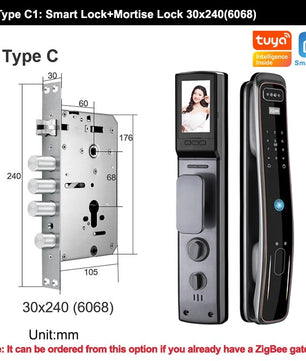 RayKube Aluminium Alloy Fingerprint Digital Smart Door Lock