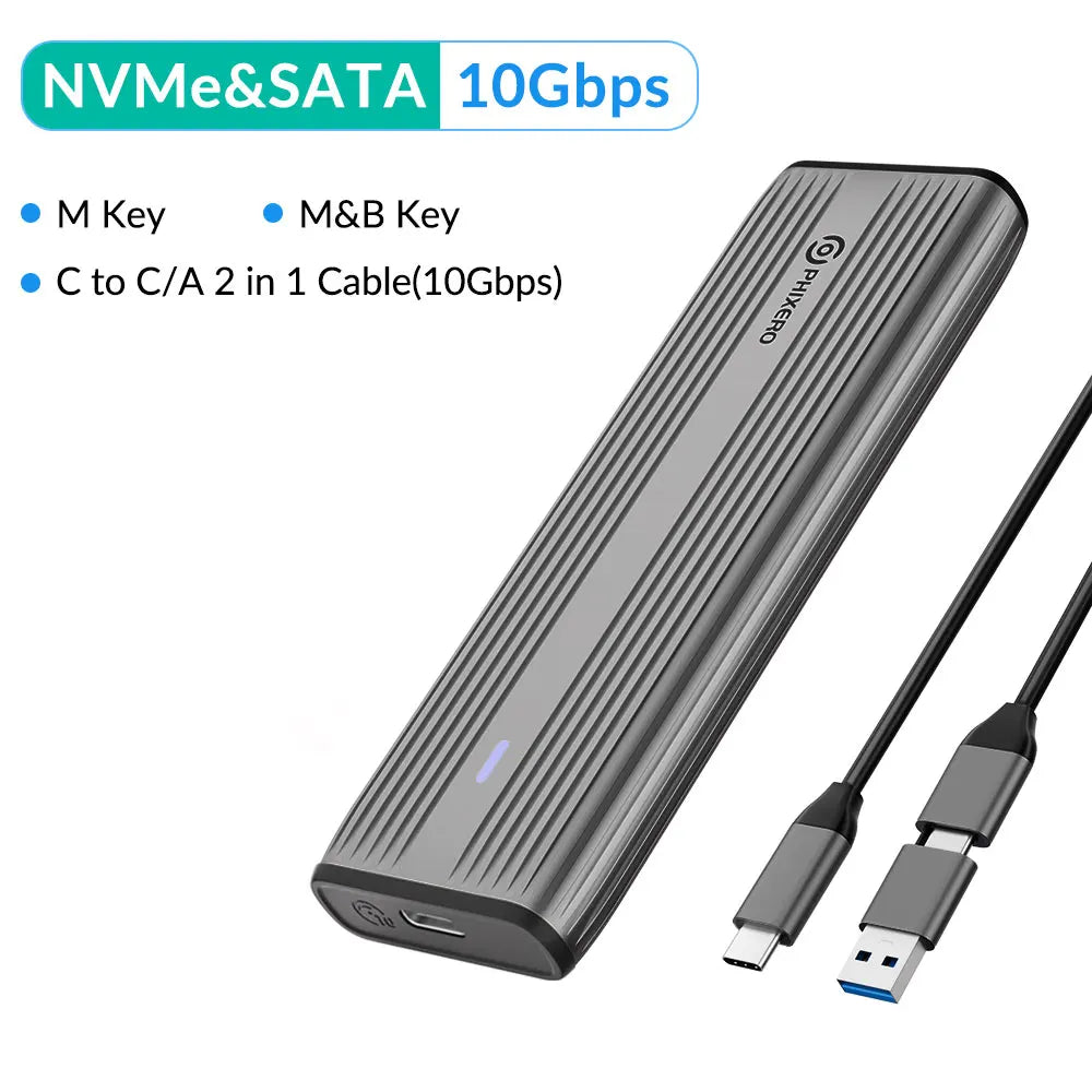 Aluminum M.2 NVMe SATA Dual Protocol Solid State Drive