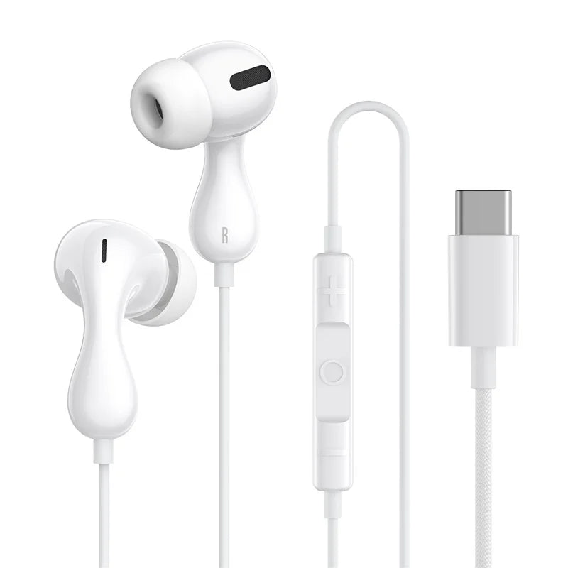 ABS 3.5mm Dynamic Vocalism Type-C Bluetooth Earphones
