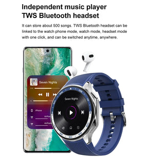 Silica Gel Waterproof Large Memory Android Round Shape Smartwatch