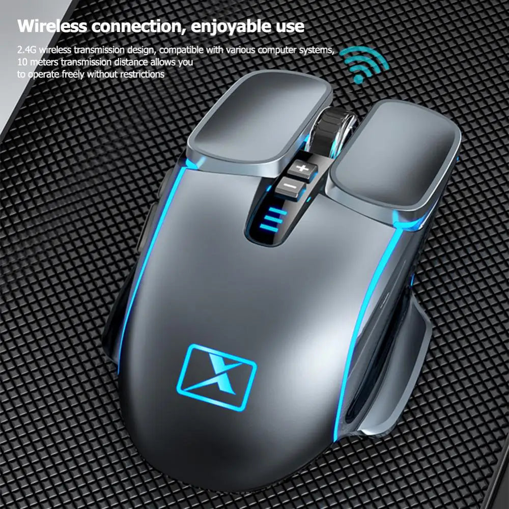 2400DPI Optical Wireless Gamer Mouse With 6 Buttons and 1 Roller