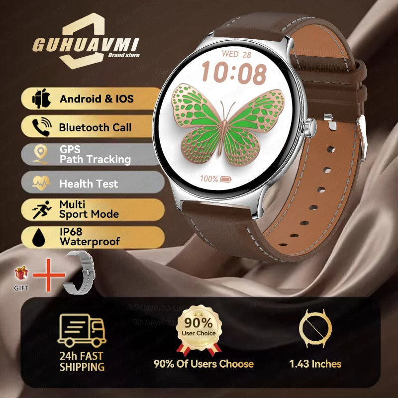 Silica Gel Full Touch Screen Android Round Shaped Digital Smartwatch