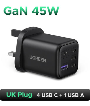 Ugreen 45W GaN 5 Ports PD 3.0 UFSC PPS Charger For iPhone