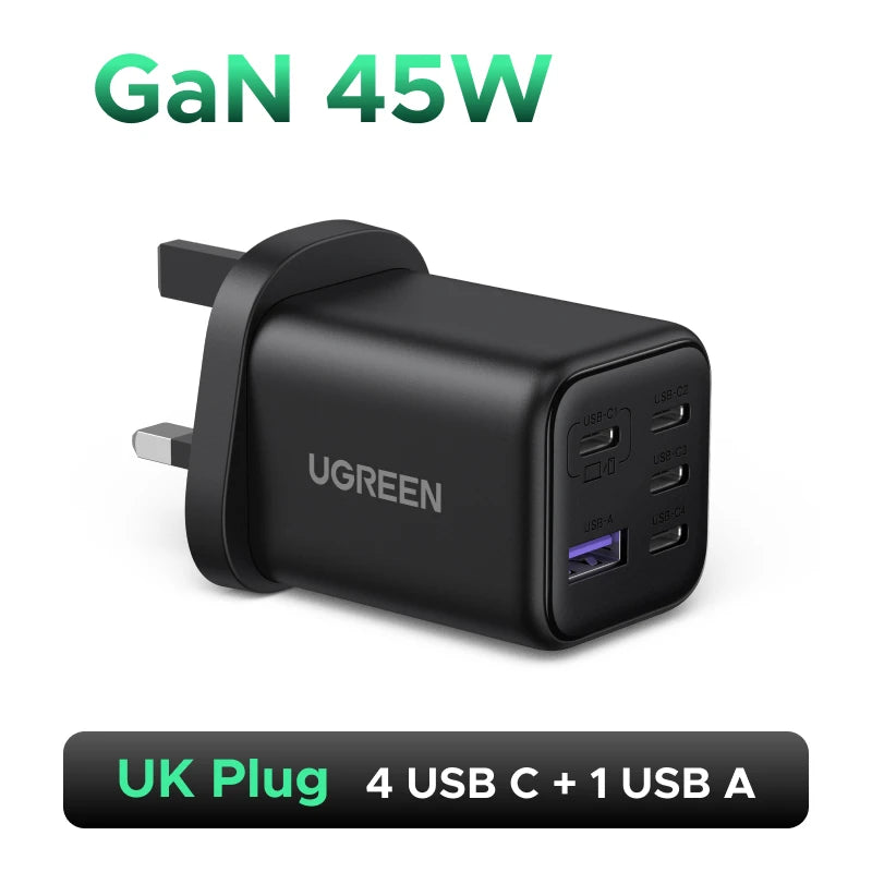 Ugreen 45W GaN 5 Ports PD 3.0 UFSC PPS Charger For iPhone
