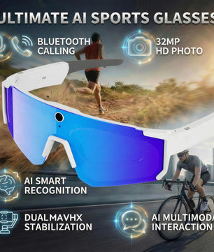 800W Dual Lens 270mAh HD Boundless Frame Smart Music Glasses