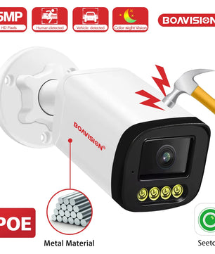 Boavision 5MP RJ45 Night Vision Audio Outdoor Surveillance Camera