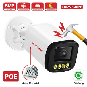 Boavision 5MP RJ45 Night Vision Audio Outdoor Surveillance Camera