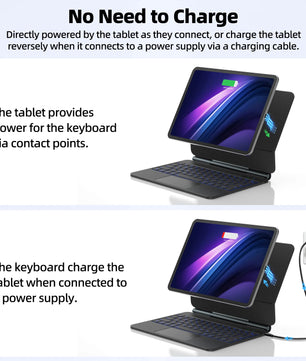 11 Inches Wireless Magnetic Magic Keyboard Case for Apple iPad