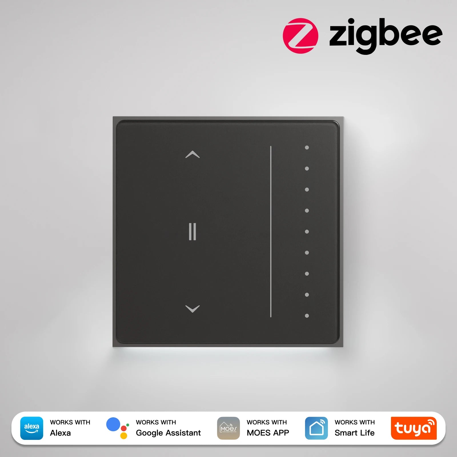 Moes Tuya Anti-Glare Touch Smart Curtain Switch with Alexa Google