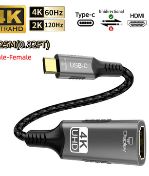 Aluminium 6mm HDMI-Compatible 1.4 Cable For MacBook
