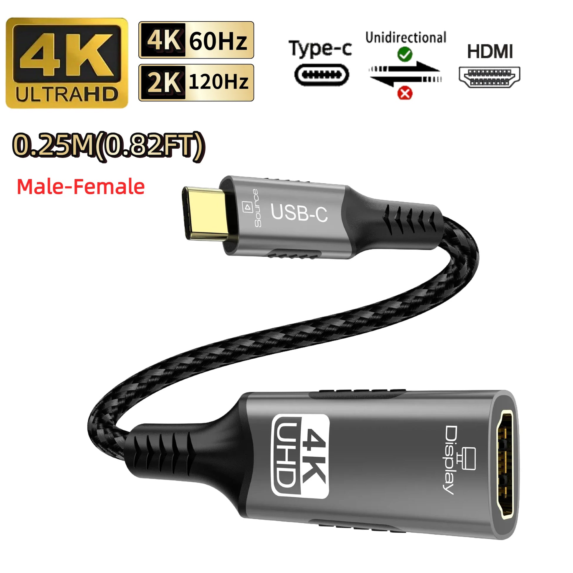 Aluminium 6mm HDMI-Compatible 1.4 Cable For MacBook