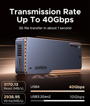 Aluminum Alloy 40Gbps External Solid State Drive For Laptop And Desktop