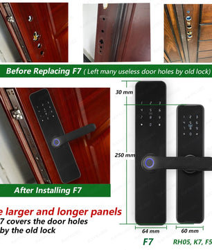 Zinc Alloy Fingerprint Bluetooth Rechargeable Battery Door Lock