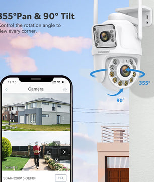 Boavision 4MP Dual Lens Auto Tracking Two Way Security Camera