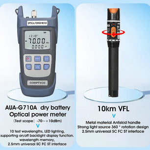 10MW Tester Optical Power Meter With Visual Fault Locator Kit