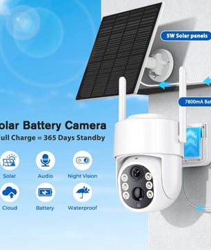5MP 7800mAh HD Wireless Solar Outdoor Wifi Surveillance Camera