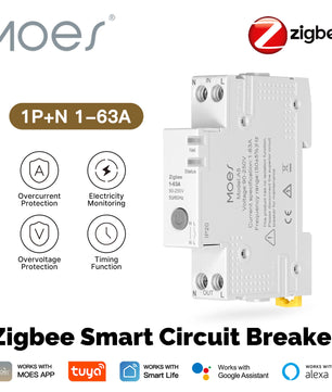 MOES ZigBee 63A Smart Circuit Breaker Electricity Monitor with Alexa