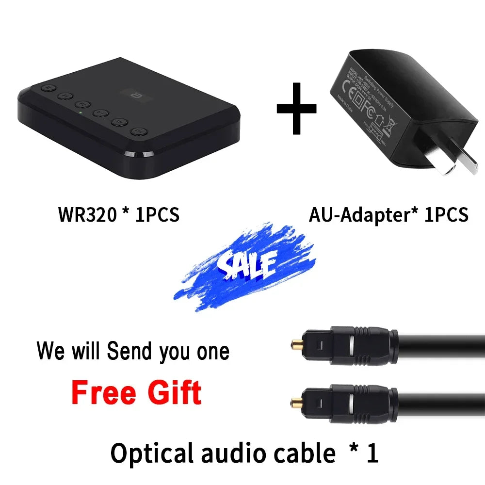 USB 3.5mm WIFI Bluetooth Wireless Audio Receiver Optical Adapter