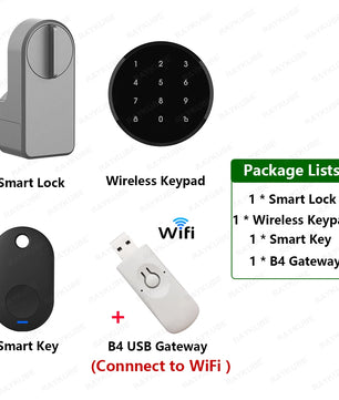 Stainless Steel Dry Battery Bluetooth Reversible Smart Door Lock
