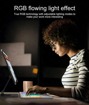 RGB Wireless Bluetooth Keyboard For iPad Android Windows Tablet