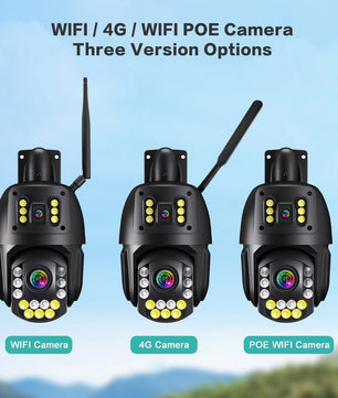 Boavision 8MP WIFI 4G Dual Lens Night Vision Security Camera