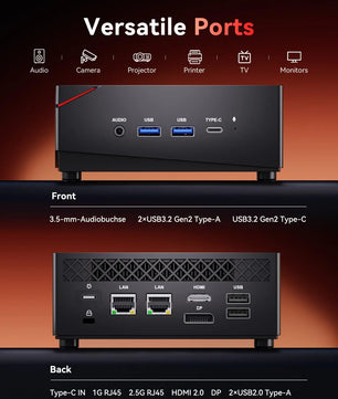 ACEMAGIC 16GB RAM 512GB SSD AMD Dual M.2 Office Desktop PC