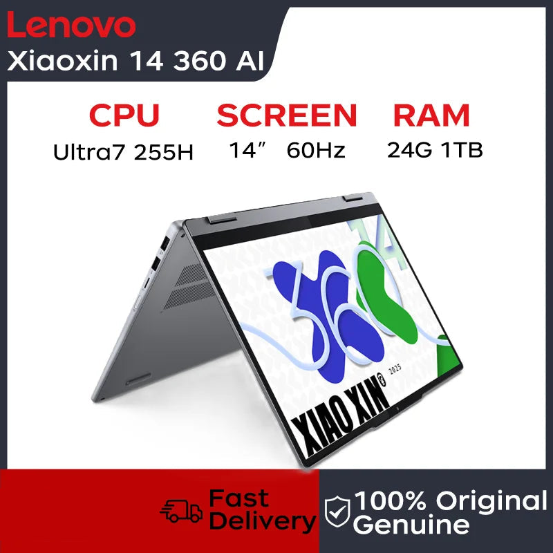 1TB 14“ xiaoxin 14 360 AI Core Ultra7 255H 360° Flip Lenovo Laptop