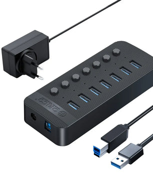 Orico 7-IN-1 Aluminum Alloy USB 3.0 Splitter Docking Station Hub