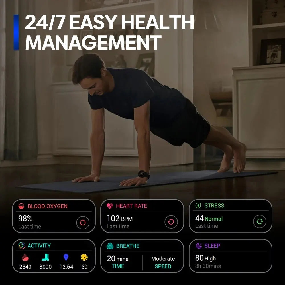 Silica Gel Amoled Display Waterproof Android Round Shape Smartwatch