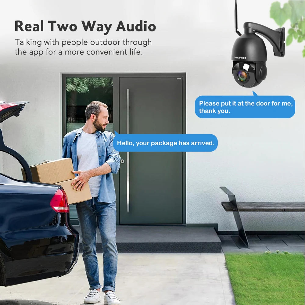 Boavision Auto Tracking Humanoid Detection Two Way Security Camera