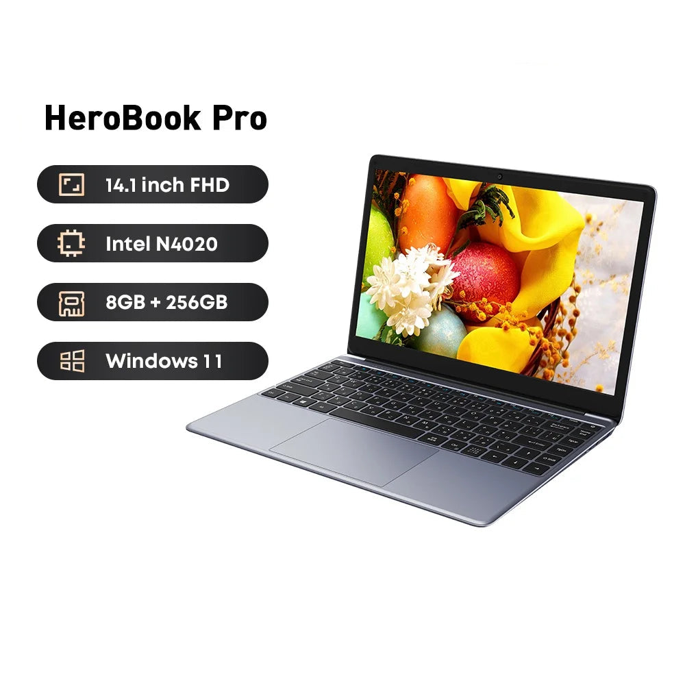256GB HeroBook Plus 14.1 Inch UHD Screen Window 11 Laptop