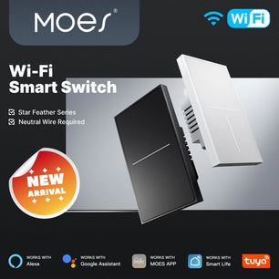 MOES 2-IN-1WiFi Star Feather Smart Touch Switch with Alexa Google Home