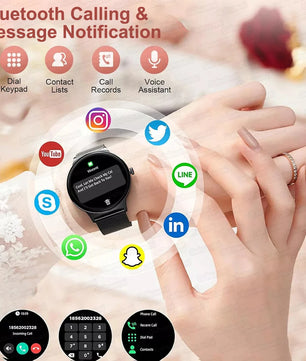 Silica Gel Full Touch Screen Android Round Shaped Digital Smartwatch