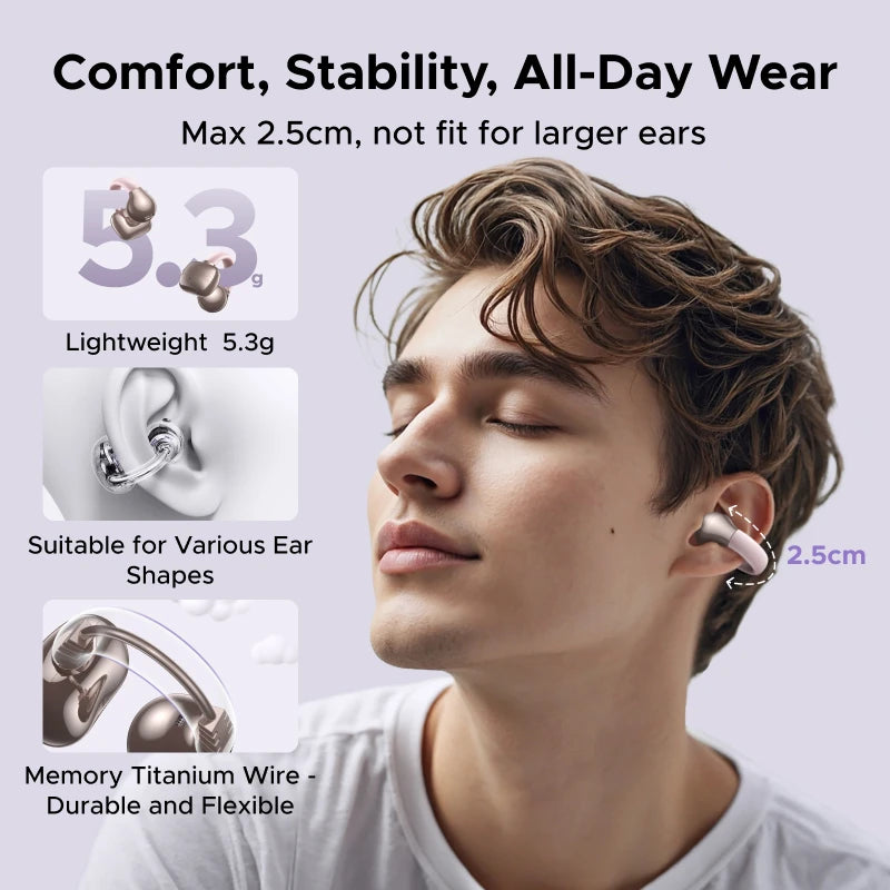 ABS Dynamic Vocalism Bluetooth Open Ear Clip Earphones