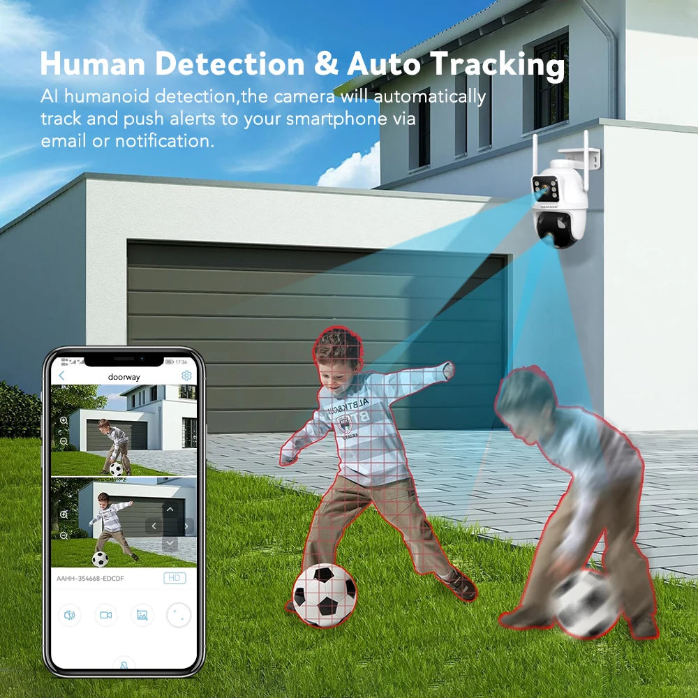 Boavision 4MP 4G Auto Tracking Night Vision Outdoor Dome Camera