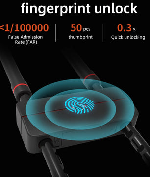 Stainless Steel Waterproof Rechargeable Battery Biometric Door Lock