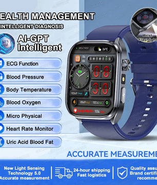 Fine Steel Waterproof Android Square Shape On-Wrist Smartwatch