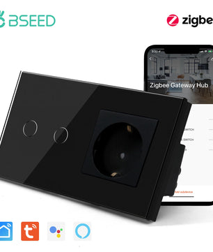 Bseed 16A Alloy 3 Gang Crystal Glass Panel Wall Light Touch Switch