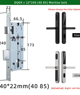 Aluminium Alloy Waterproof Bluetooth Reversible Handle Door Lock