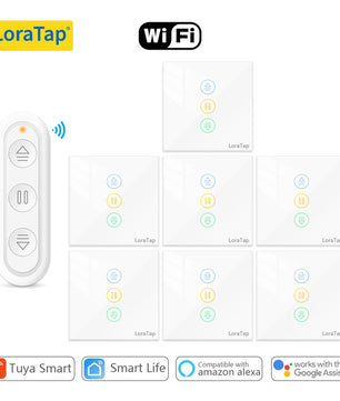 LoraTap 240V 600W Plastic WiFi Rolling Blinds Curtain Switch