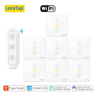 LoraTap 240V 600W Plastic WiFi Rolling Blinds Curtain Switch